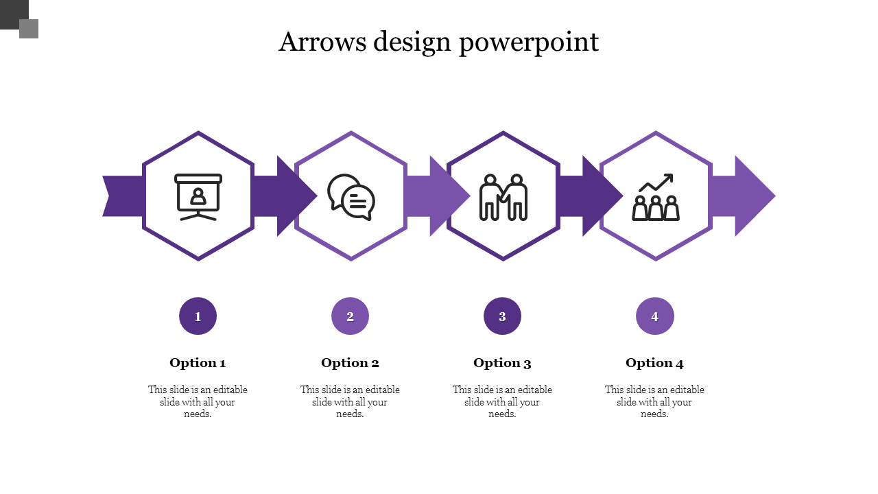 Free - Creative Arrows Design PowerPoint In Hexagon Model